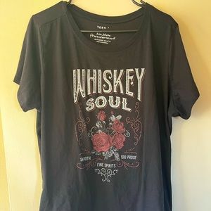 “Whiskey Soul” Torrid T-shirt, Black (2X)